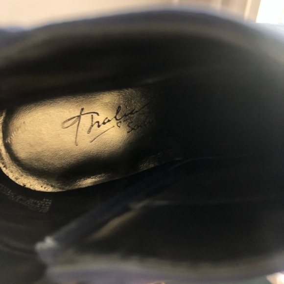 Blue suede boots with fringe - Picture 5 of 9